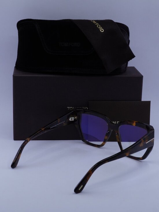 Tom Ford FT5951-B 052 Eyeglasses Havana 54mm Square Frame main image 7
